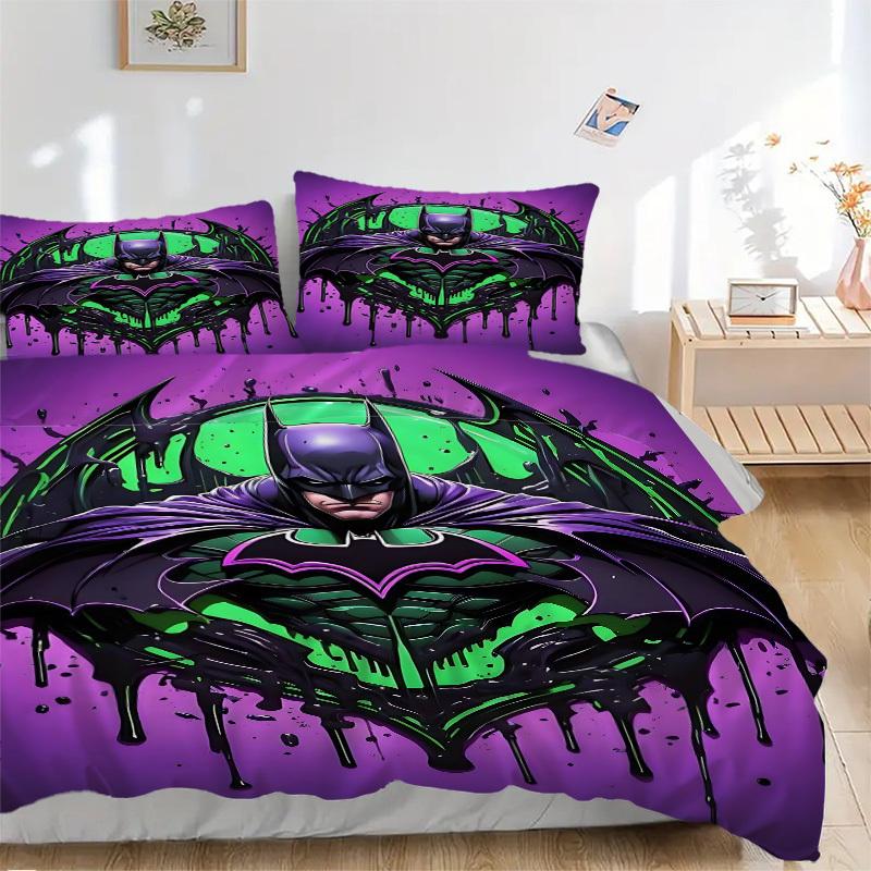 

3pcs Batman Duvet Cover Set (1 Duvet Cover + 2 Pillowcases, No Core) - Comfortable, And Breathable Bedroom Decoration yy251104005 135x200cm