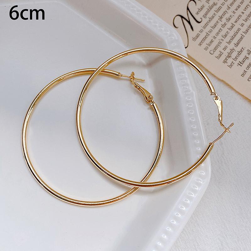 Classic Simple Exaggerate Big Geometric Circle Hoop Earrings For Women Temperament Fashion Korean Dangle Party Jewelry Accessory