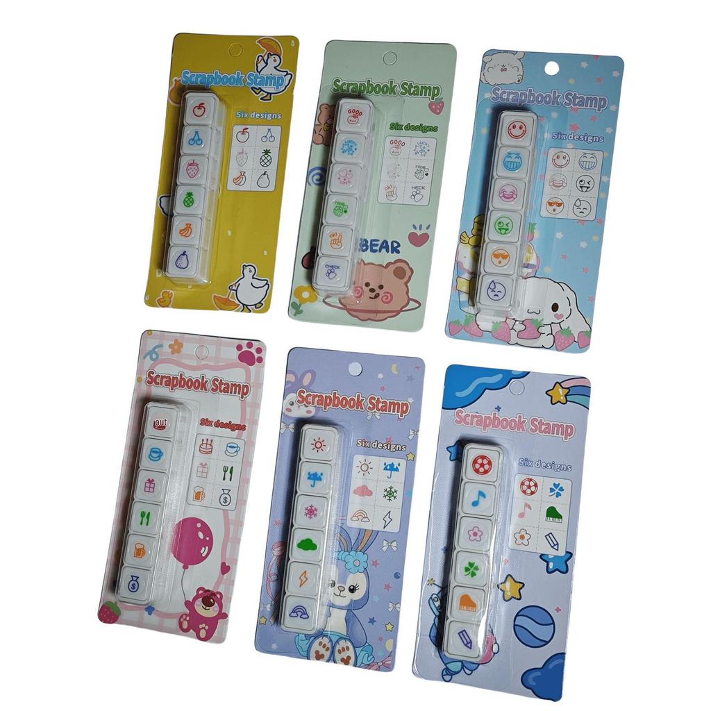 Creative Cartoon 6-in-1 Photosensitive Stamp for Kids