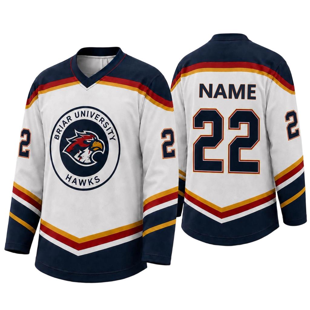 Customizable Unisex Hockey Jersey Personalized Sportswear Team Uniform Number and Name Custom Printed Long Sleeve Athletic Shirt for Ice Hockey