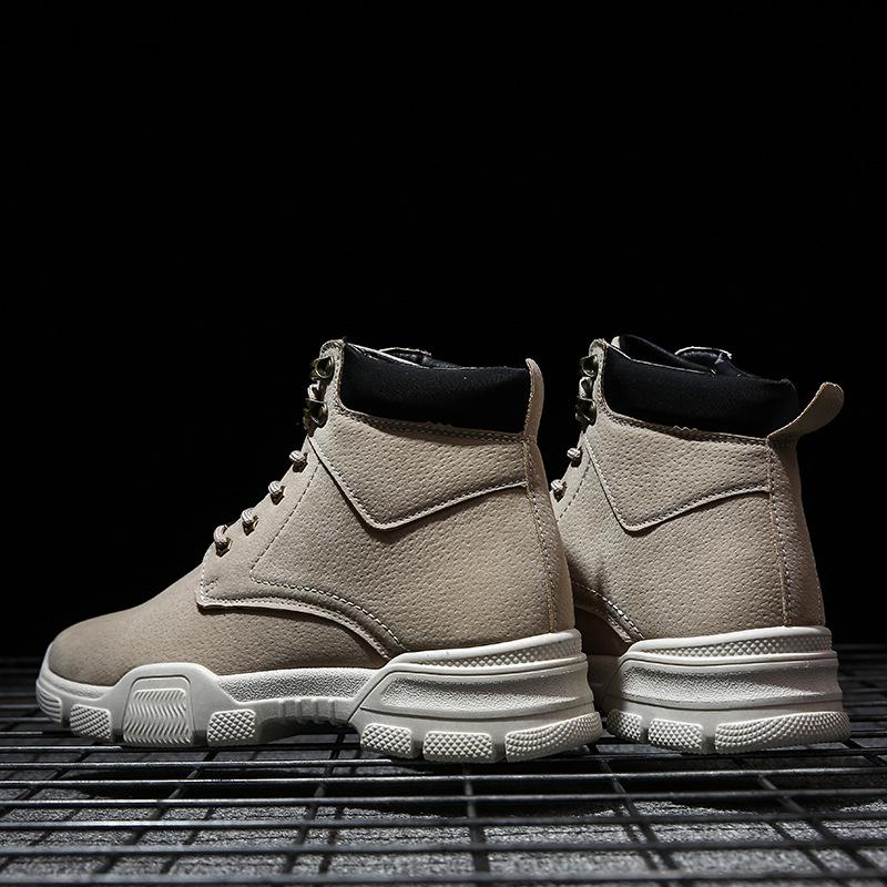 leather Men boots  Winter ankle boots fashion shoes Lace Up Shoes For men high quality Vintage Mens shoes  winter boots