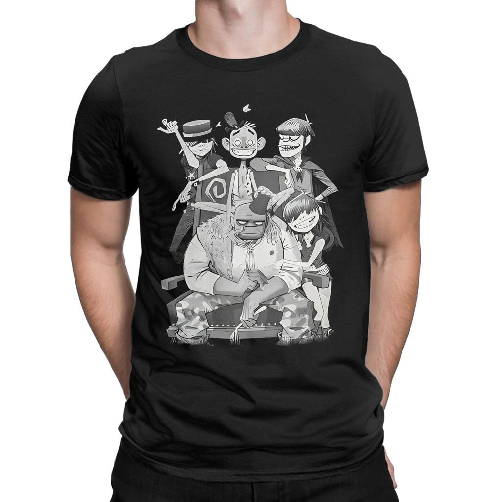 Music Band Gorillazs Punk Rock Print T Shirt Summer Cotton T-Shirts For Couple Harajuku Casual Tee Shirt Short Sleeves Y2K Tops