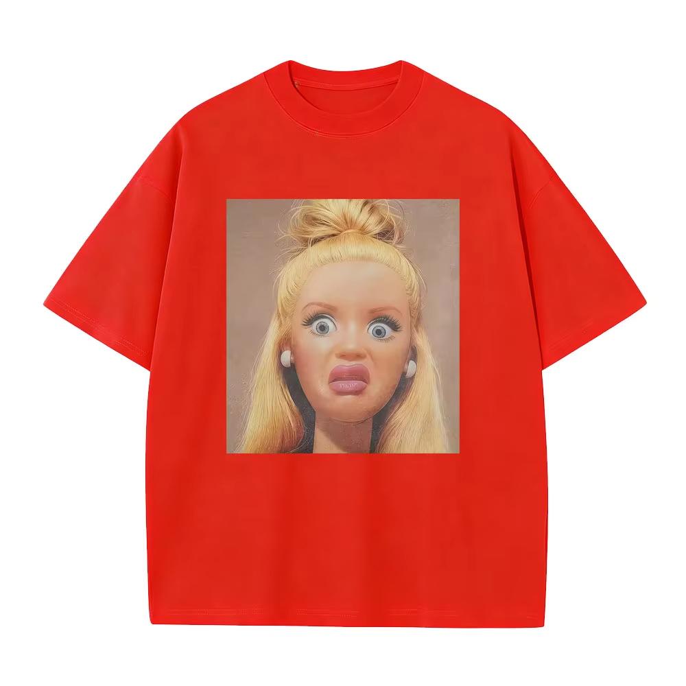Hot Funny Disgusting Doll Meme Graphic Tshirts Unisexs Women High Quality Cotton T Shirts Unisex Oversized Short Sleeves Tshirts