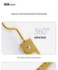 Aluminum Alloy Folding Eight-Hole Hanger with Single Hook for Versatile Wardrobe and Laundry Storage
