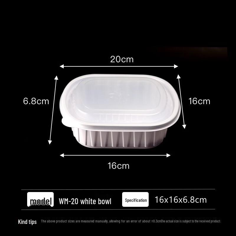 Simbly 100-Pack Disposable Divided Double-Layer Lunch Boxes