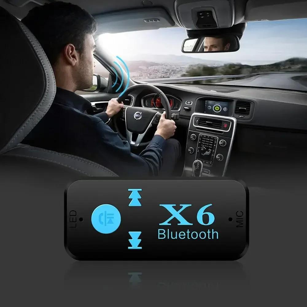 2025 X6 Universal Bluetooth Receiver V4.1 Support TF Card Handfree Call Music Player Phone Car AUX In/Output MP3 Music Player
