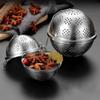 Edelstahl-Teeblatt-Infuser-Sieb Gewürznetz-Sieb zum Aufbrühen von Teekannen Teefilter Gewürzkugel Küchenzubehör