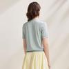 Women's Pastoral Silk Blend Short Sleeve Knit Top