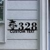 Customized Tropical Palm House ID Sign, Premium Metal Craft, Sleek Address Decor