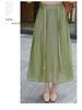 High-Quality Retro Jacquard Mandarin Collar Frog Button Top & Skirt Set