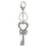 Keychain Pendant Rhinestones Inlaid Heart Key Design Key Chain with Anti-Oxidation Lobster Clasp Backpacks Accessory