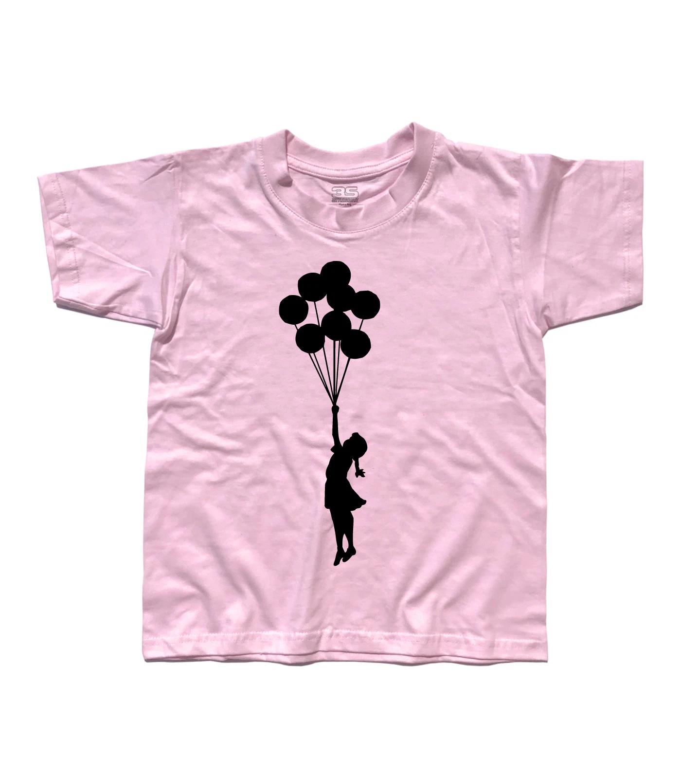 Children s T-shirt BALLOON GIRL 2 girl heart balloon street art 140