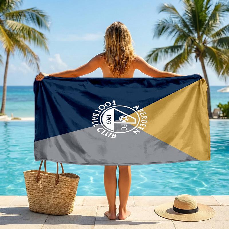 Aberdeen FC print Quick Dry Beach Towel Microfiber Absorbent Portable Travel Swimming Towel