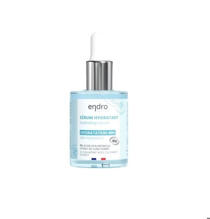 Sérum hydratant - ENDRO - 1% d'acide hyaluronique - 30mL - Vegan - Peaux déshydratées