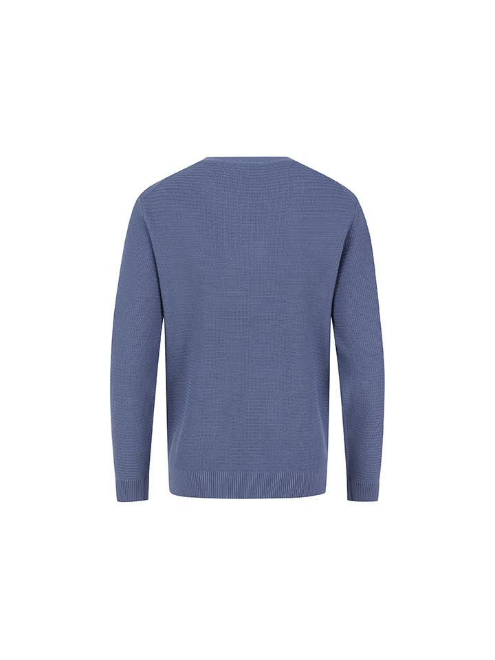 AND Z Men'S) Fine Texture Round Neck Knit_Bzf1Er1101Bl