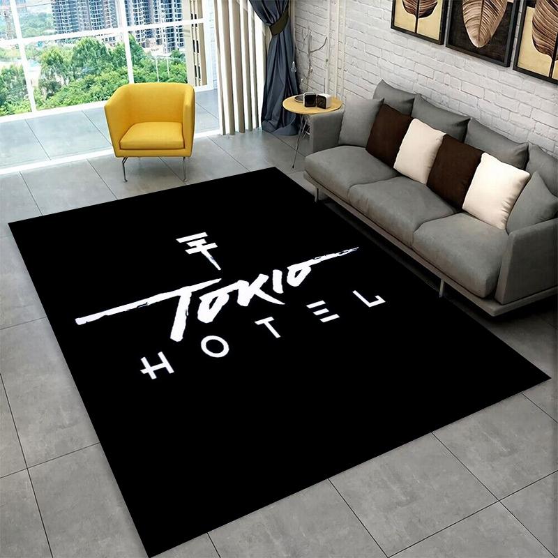 Rock Band Tokio Hotel Bill Kaulitz Teppich Läufer für Schlafzimmer Wohnzimmer Sofa Spielzimmer Fußmatte Heimdekoration, Kinderbereich Teppich Rutschfest