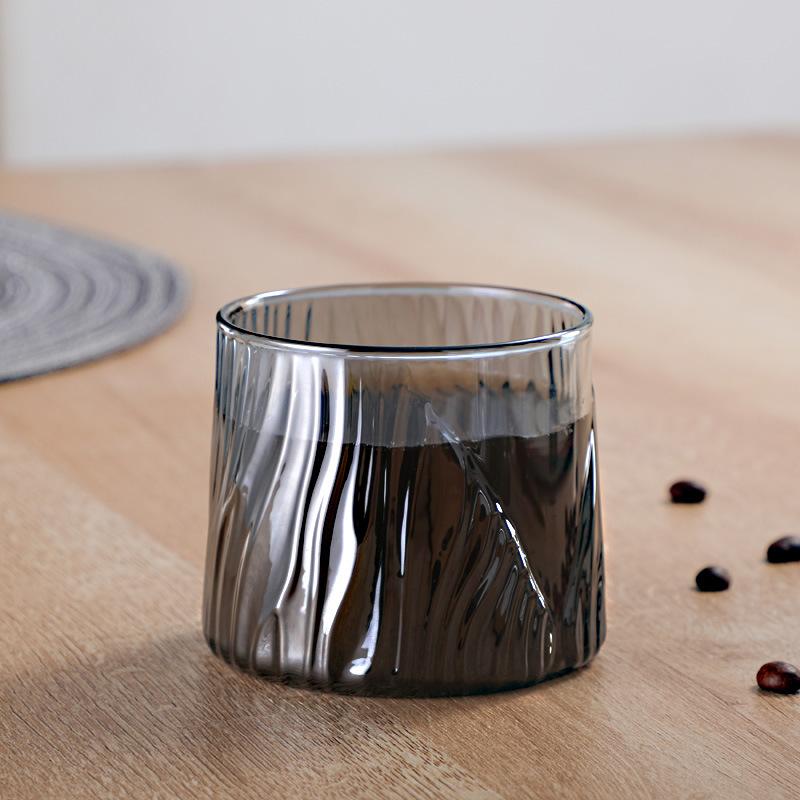 

Високоборосилікатне скло кавова чашка молоткова чашка лате-чашка димчасто-сіра чашка побутова питна чашка воскова настільна чашка 300ml