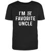Unisexs Black Half Sleeves Cotton Im The Favorite Uncle Humor Funny T Shirt