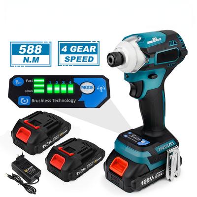 10000rpm Portable Electric Screwdriver Household Repair Impact Driver Tool Cordless Brushless Impact Drill