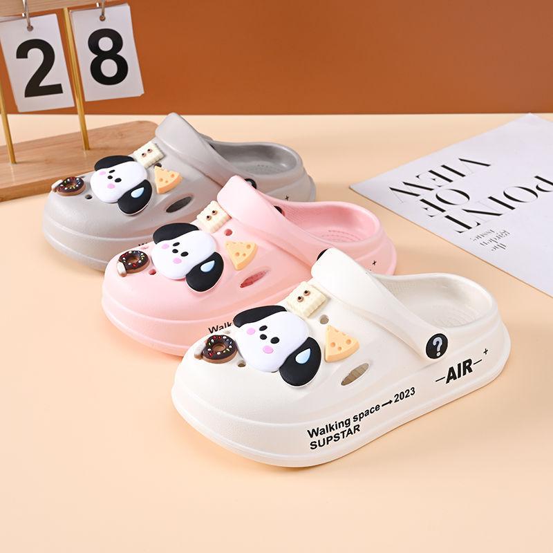 Children's Hole Shoes, Men's and Women's Middle-aged and Older Children's 2025 Summer DIY Durable Non-slip Thick-soled Beach Cute Cool Slippers