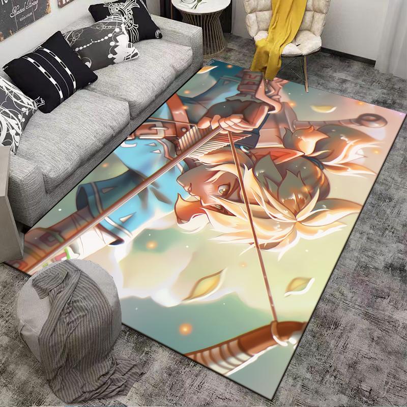 Stylish Cartoon Hunter Rug for Home Decor Suitable for use as an anti-slip game mat for living room and bedroom sofas