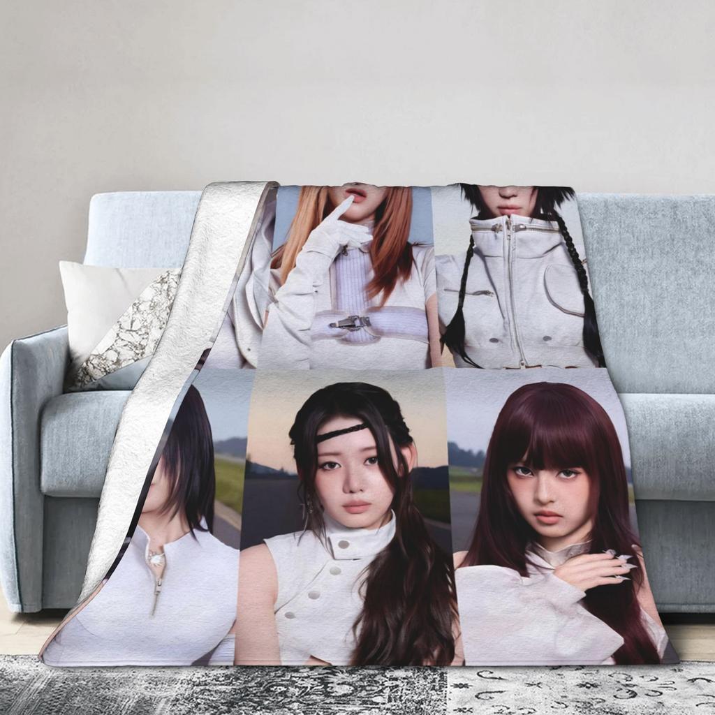 Kpop Babymonsters Group Blankets Flannel Textile Decor  Breathable Lightweight Throw Blankets for Home Office Bedspread