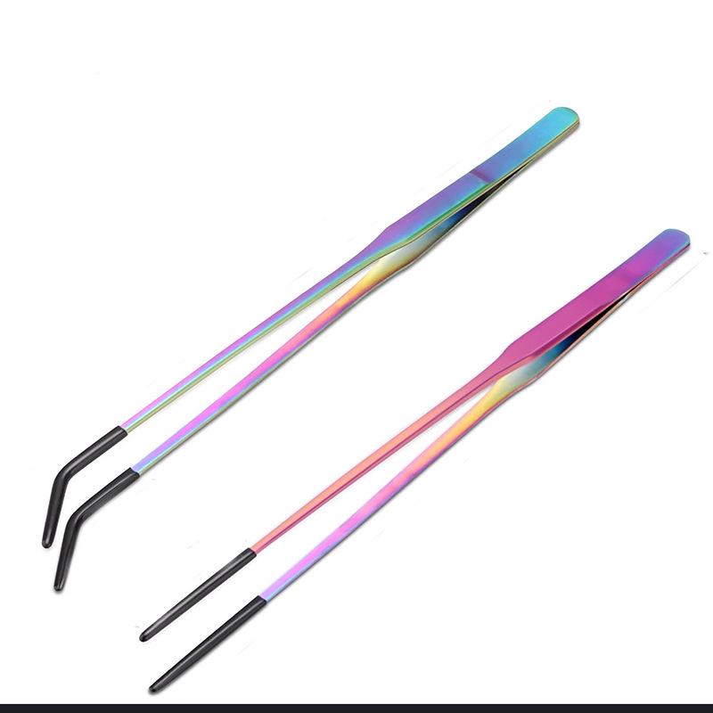 Popular Stainless Steel Tweezers with Silicone Tips for Reptile Feeding and Aquatic Plant Care