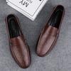 Genuine Leather Mens Formal Loafers Handmade Design Slip-On Flats Business Shoes Comfortable Moccasins Simple Male Driving Shoes