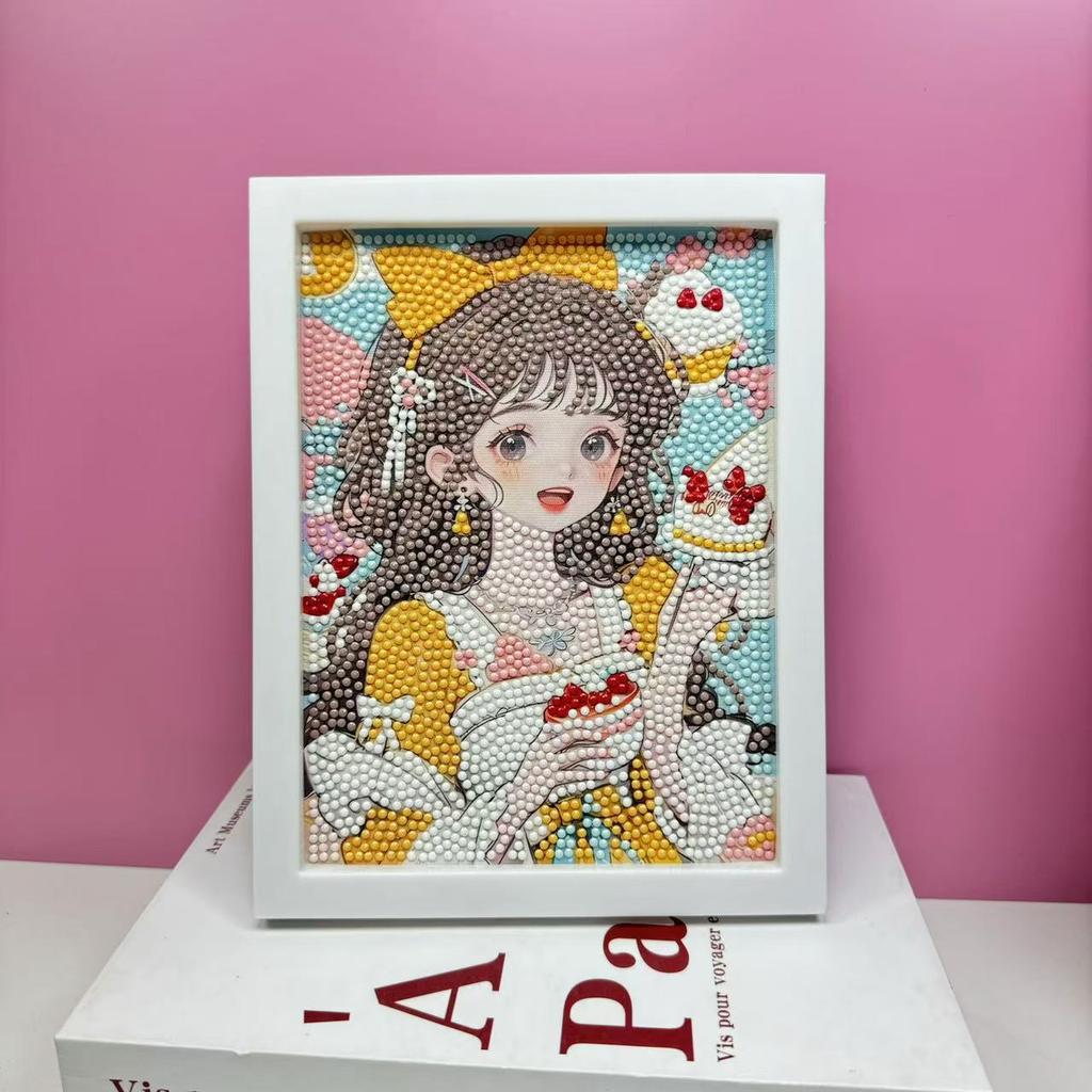 Children'S Diamond Painting Framed Handmade Diy Material Bag Sanrio Diamond Paste Painting Concentration Toy