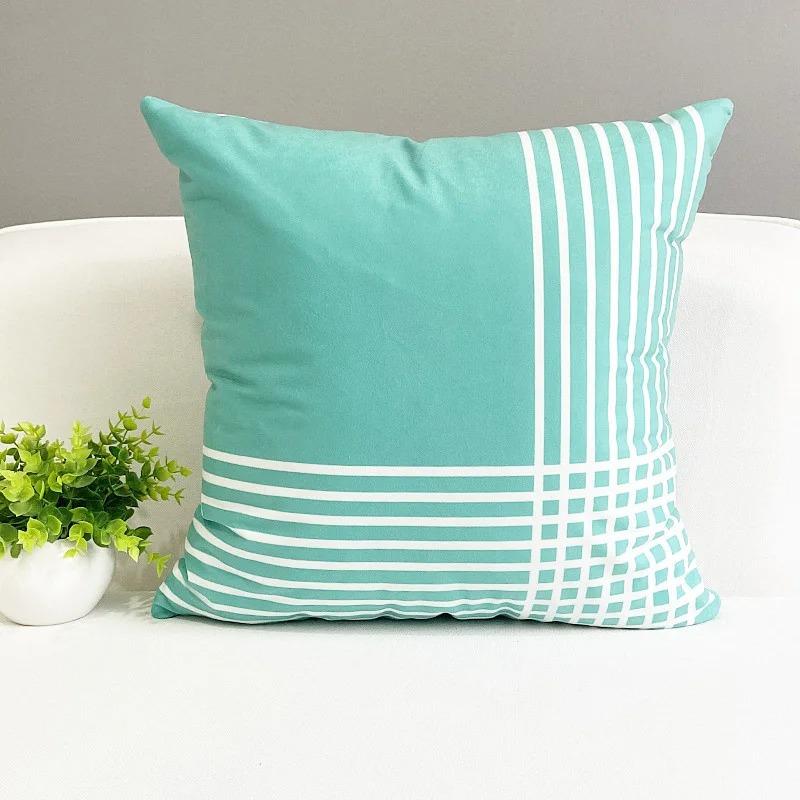 Office Living Room Home Pillowcase Colorful Striped Geometric Pattern Pillowcase Car Ornaments