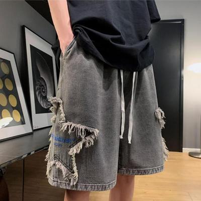 Streetwear Denim Shorts Men Y2K Short Jeans Baggy Short Pants