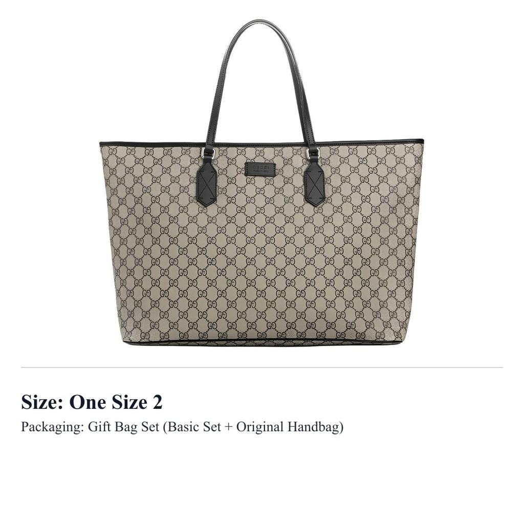 GUCCI GG Supreme Canvas Tote Handbag Women's Beige 779864-K5RMN-9769