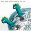 Preschool Dinosaur Silicone Fork And Spoon Set (green Long), Baby Training Self-service Feeder Easy To Grip Toddler Tableware Set, Suitable For Weanin
