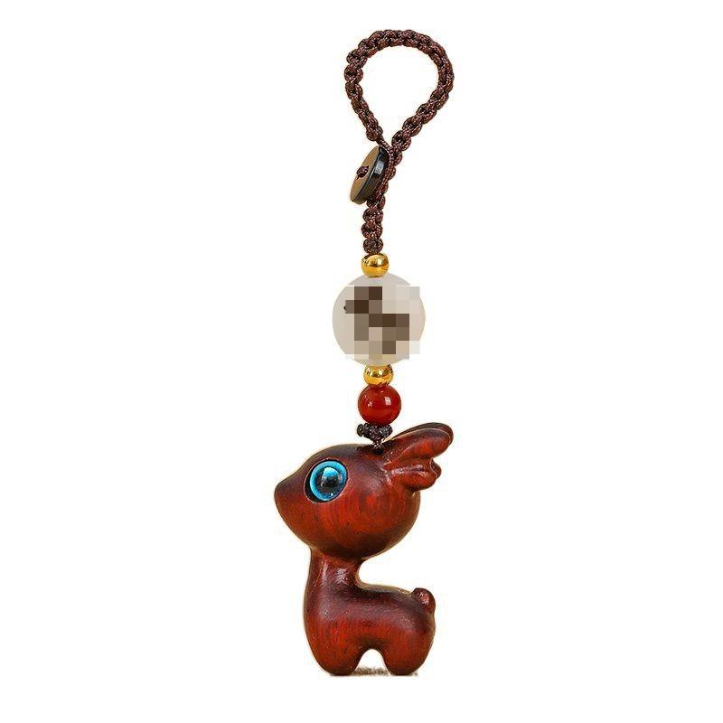 1Pc Wooden Cat Keychain Anime Cute Mobile Phone Chain Car Wooden Pendant Personality Creative Cute Keychain Accessories