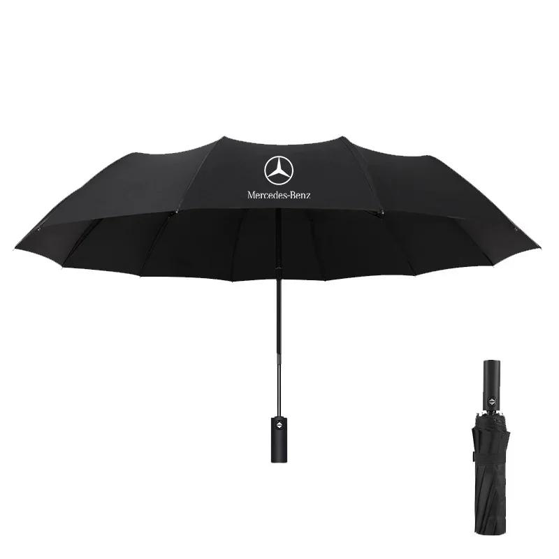 

2025 Hot Car Sticker Car Automatic Folding Windproof Sunshade Umbrella For Mercedes-Benz A B C E S V R-Class A45 C43 CLA GLA GLB