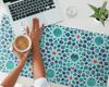 Anti-slip Desk Pad for Office Geometric Pattern 100x50 cm