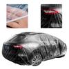 Upgraded Elastic Band Clear Plastic Disposable Universal Car Covers Rain Dust Garage Cover Waterproof Temporary Durable