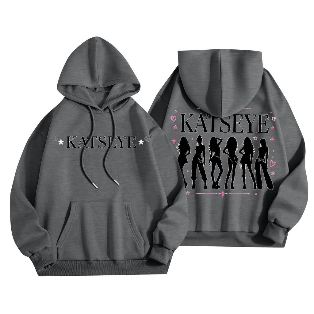 Unisex Lightweight Long-Sleeve Printed Hooded Pullover Sweatshirt