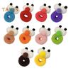 5/10Pcs Hair Ties Big Eyes Cartoon Shape Hairband Candy Color Hair Ring Double Ball Hair Ties High Elastic Hair Ropes