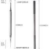 Professional Facial Milia Removal and Whitehead Extractor & Lancet - Double Ended Circle Loop & Sharp Needle Pimple Popper Tool - 2-in-1 Blackhead &