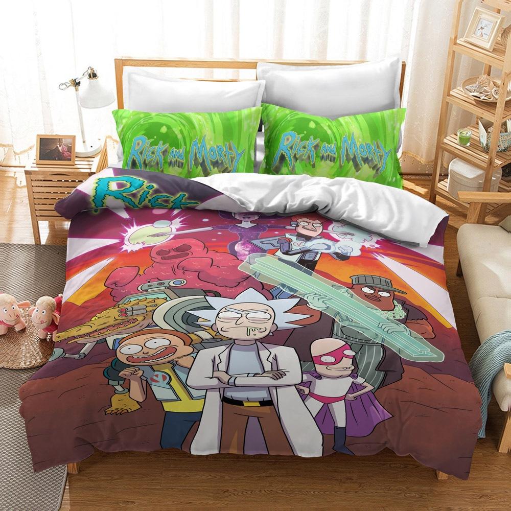 Bedding Kit Rick Morty Ii Series Size Three-Piece Quilt Cover