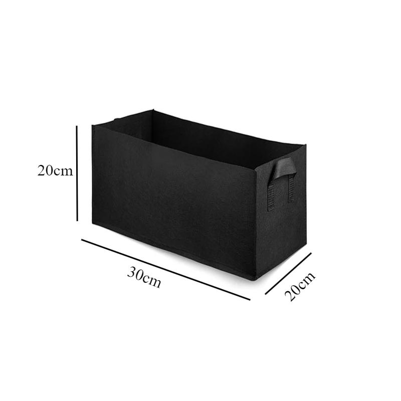 Garden Planting Bags Grow Bags with Handles Multi-size Felt Grow Bag Rectangle Planting Nursery Pot Vegetable Potato Planting 1pcs