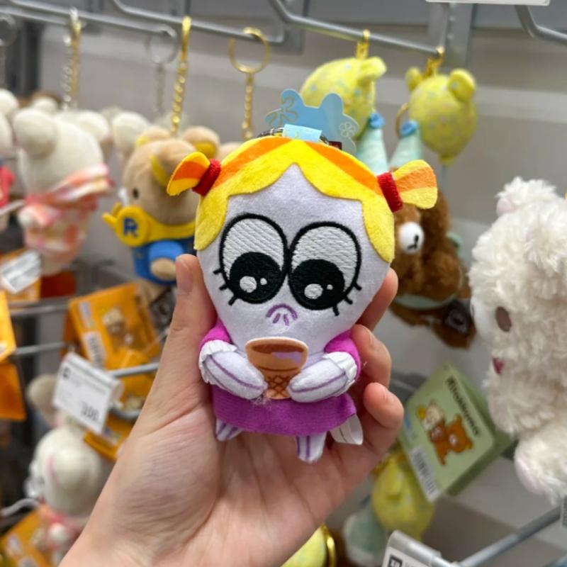 Genuine X11 SpongeBob Bikini Bottom Little Fish  Plush Pendant Kawaii Keychain Bag Charm Anime Figure Collectible Toy