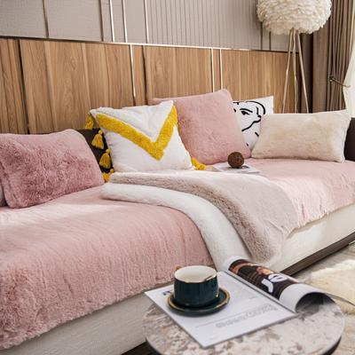 Winter dickes Kaninchen-Samt-Sofakissen, superweicher Chaiselongue-Couchbezug, Sofa-Handtuch, rutschfeste Couch-Schonbezüge, Heimdekoration