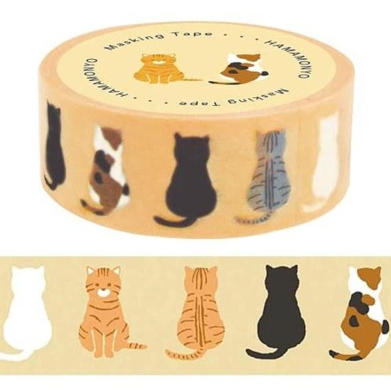 Hamabunyou Masking Tape Osuwari Neko Narabe