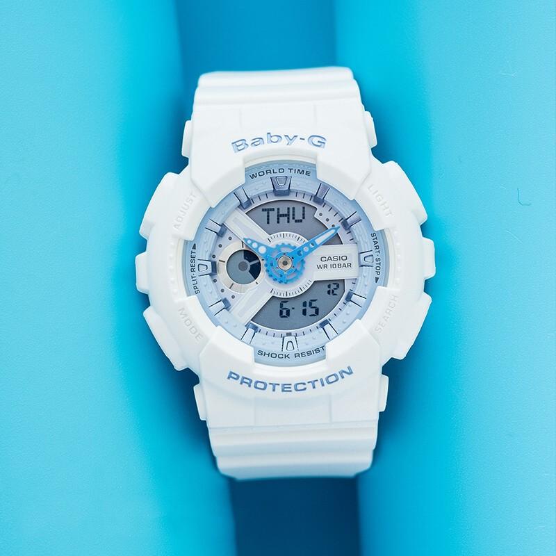 Casio watch series-GABA bomb disposal expert, dual display, quartz movement, resin strap, Japanese and Korean watch, same GA-100CF-1A9&BA-110BE-7A