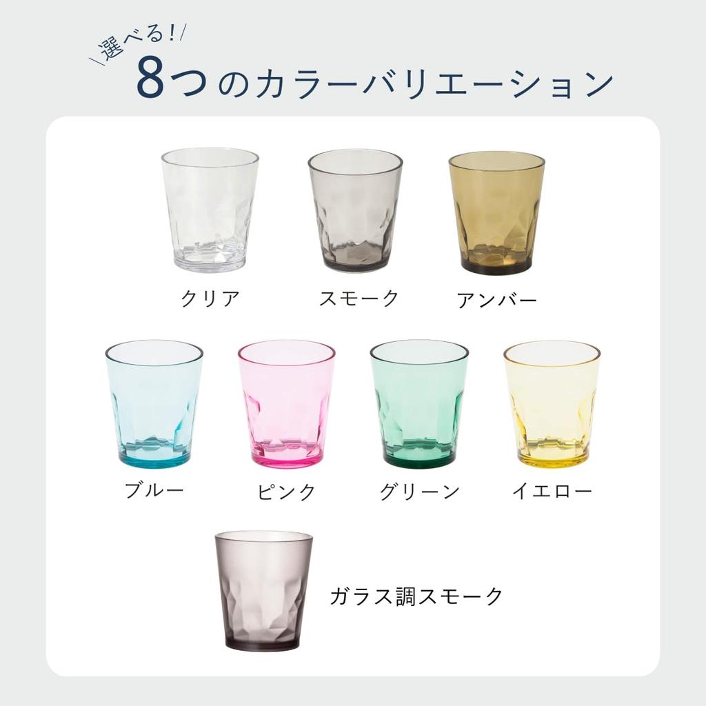 Plakira Unbreakable Glass Tumbler, 250ml, Microwave and Dishwasher Safe, Made in Japan, Perfect for Restaurants, Cafes, Outdoor Activities, Home