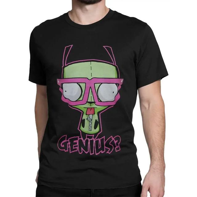 Camiseta Invader Zim Green Alien Genius Question Mark S