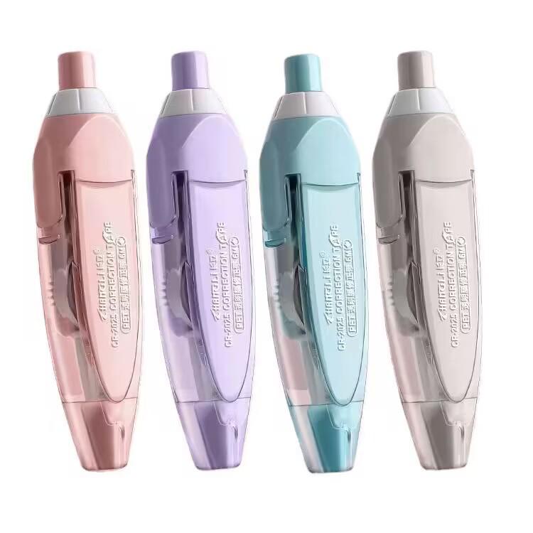 Press-to-Replace Long-Tip Correction Tape: Large Capacity, Stylish Japanese-Style White-Out Tape for Students