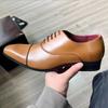 New Business Leather Dress Shoes Men Office Shoes Men'S Lace Up Wedding Oxford Shoes British Style  Para Hombre Size38 45
